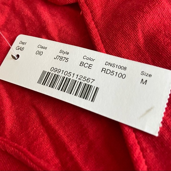 NWT red J. Crew Wrap Top with Collar - Picture 8 of 10